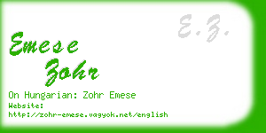 emese zohr business card